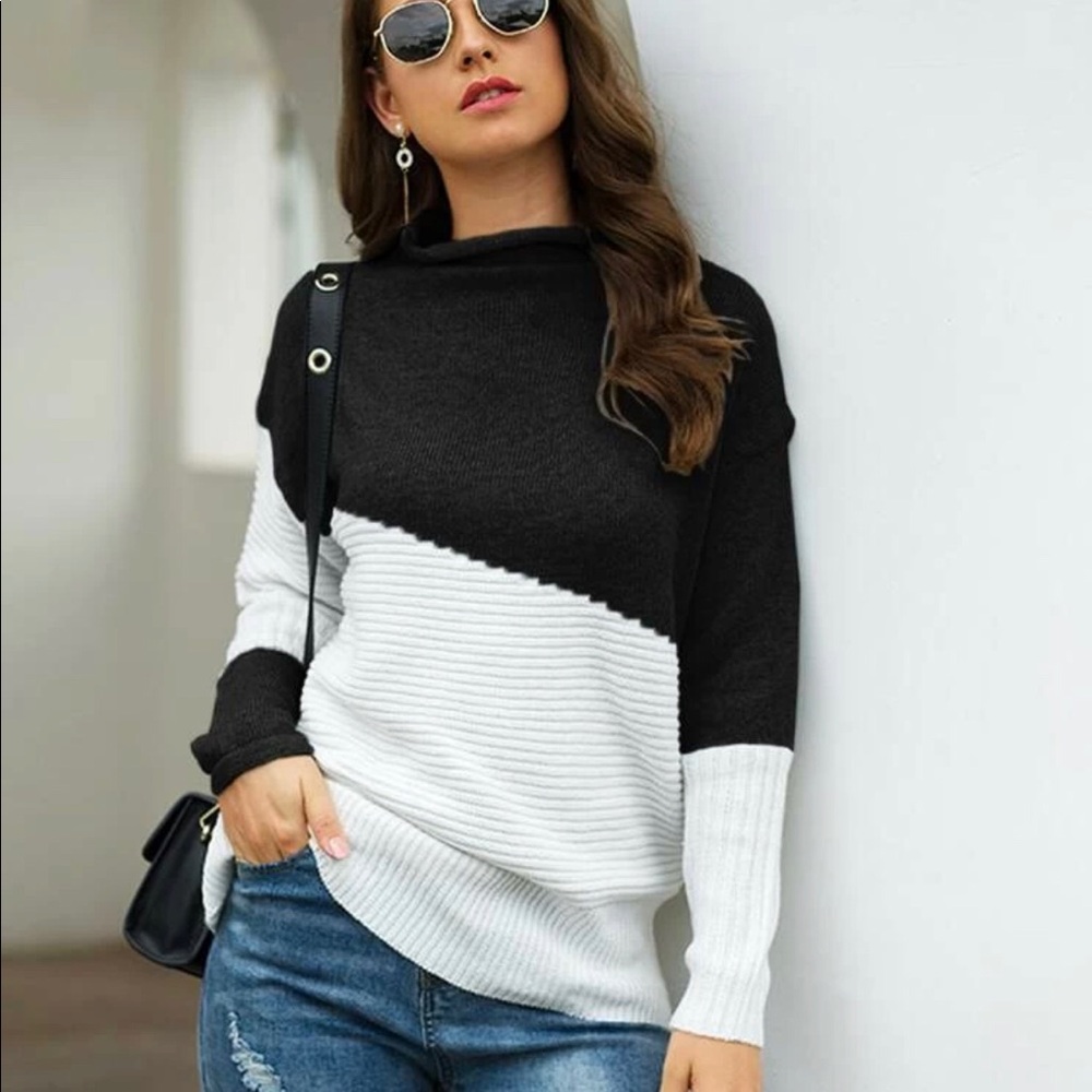 Two toned colored sweater. Brand new!